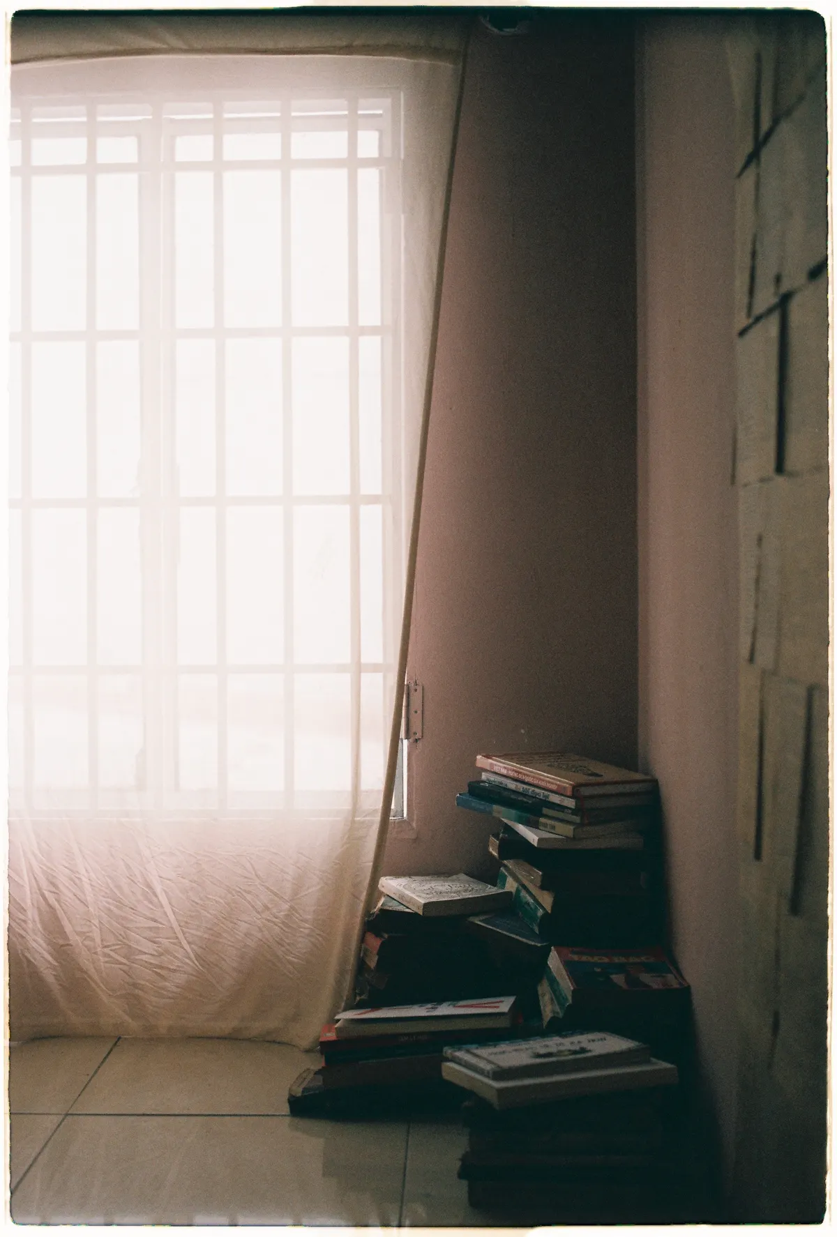 Sample image: Soft light through a curtained window